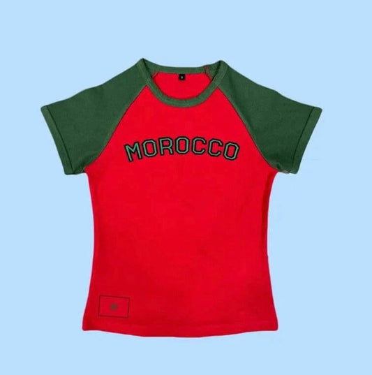 Morocco Jersey Top, Tight Fitting, y2k, Vintage Summer Top